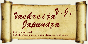 Vaskrsija Japundža vizit kartica